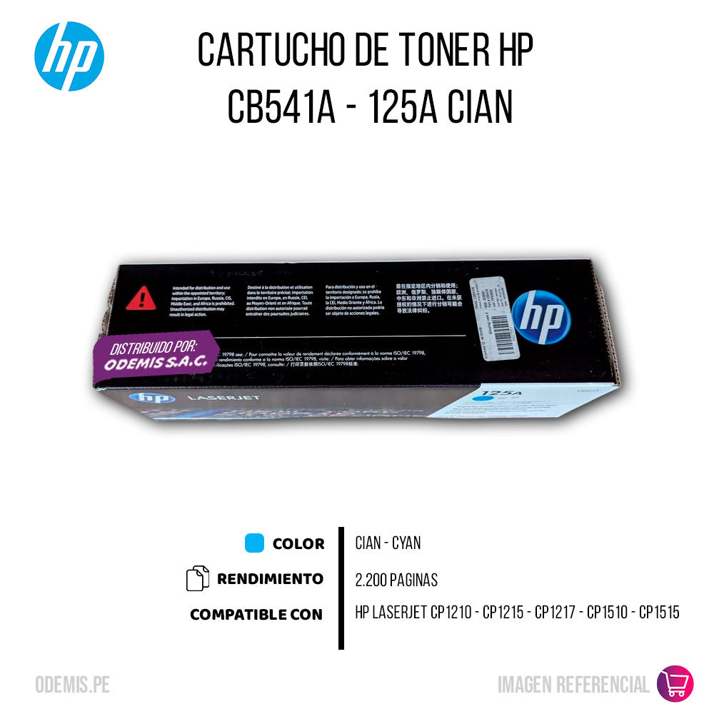 Toner Hp 125A Cyan Cb541A 1,4K Pág. CP1210 Original