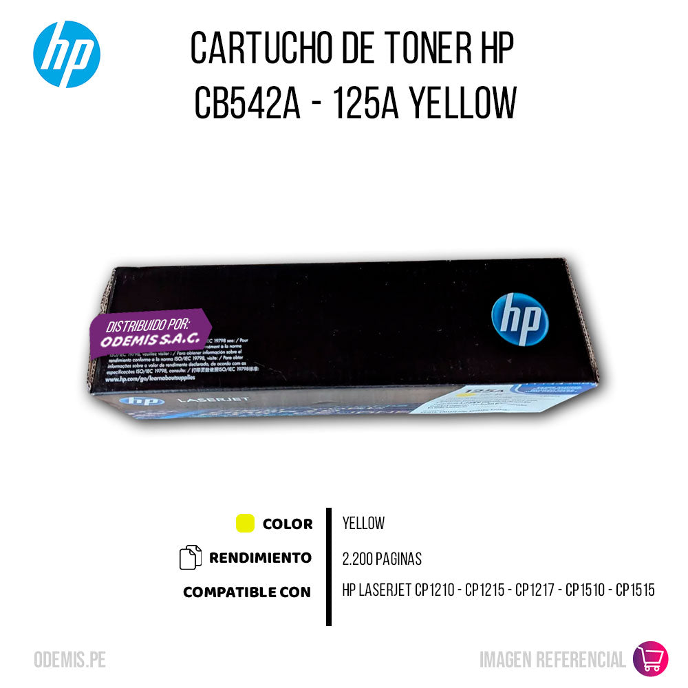 Toner Hp 125A Yellow Cb542A 1,4K Pág. CP1210 Original