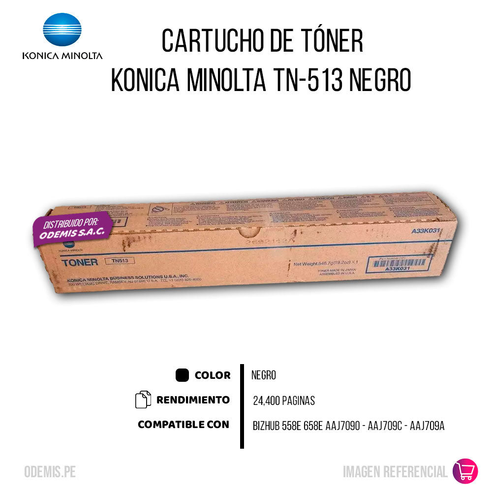 Toner Konica Minolta TN-513 Black 24,400 Pág. 308 Original