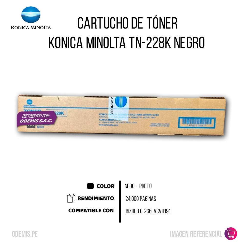 Toner Konica Minolta TN-228K Black 24K Pág. C226i Original