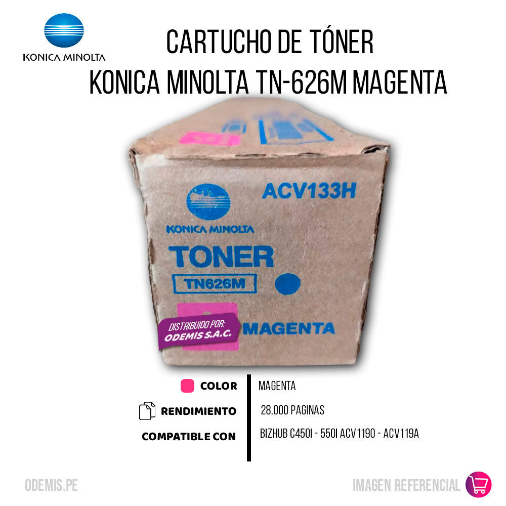 Toner Konica Minolta TN-626M Magenta 28K Pág. C250i Original