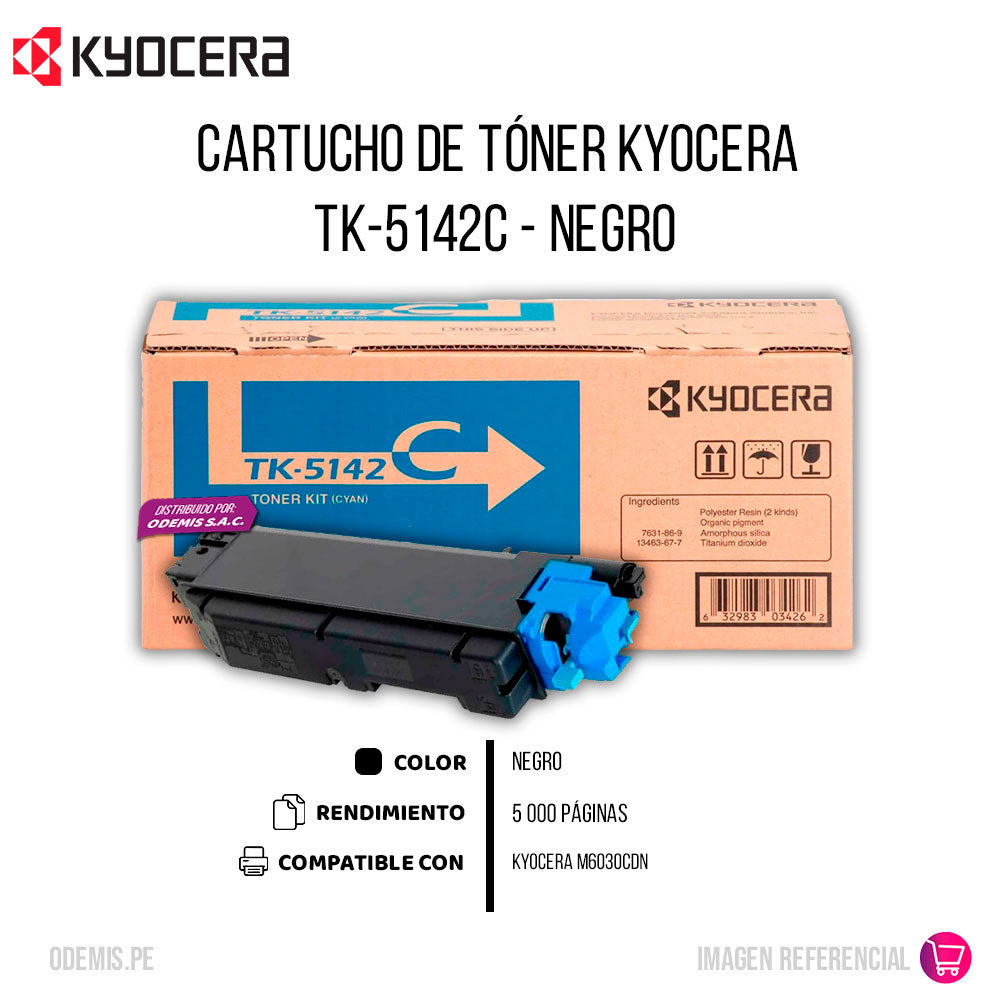 Toner Kyocera TK-5142C Cian 5K Pág. M6030CDN Original
