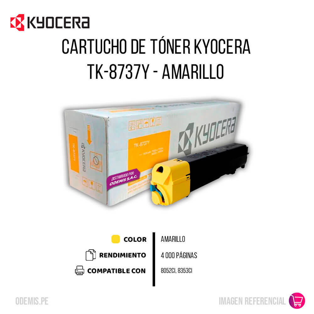 Toner Kyocera TK-8737Y Yellow 40K Pág. 8052ci Original