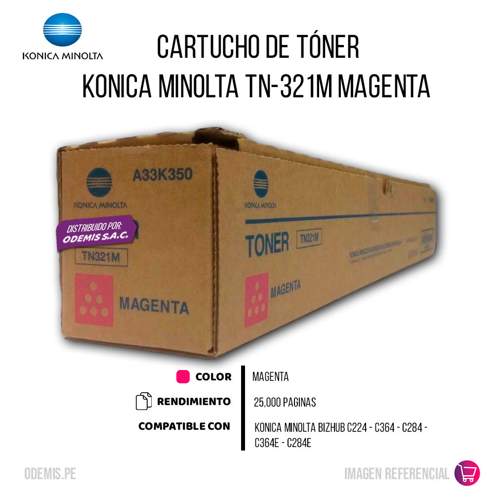 Tóner Konica Minolta TN-321M 25K Pág. BH C224e Original