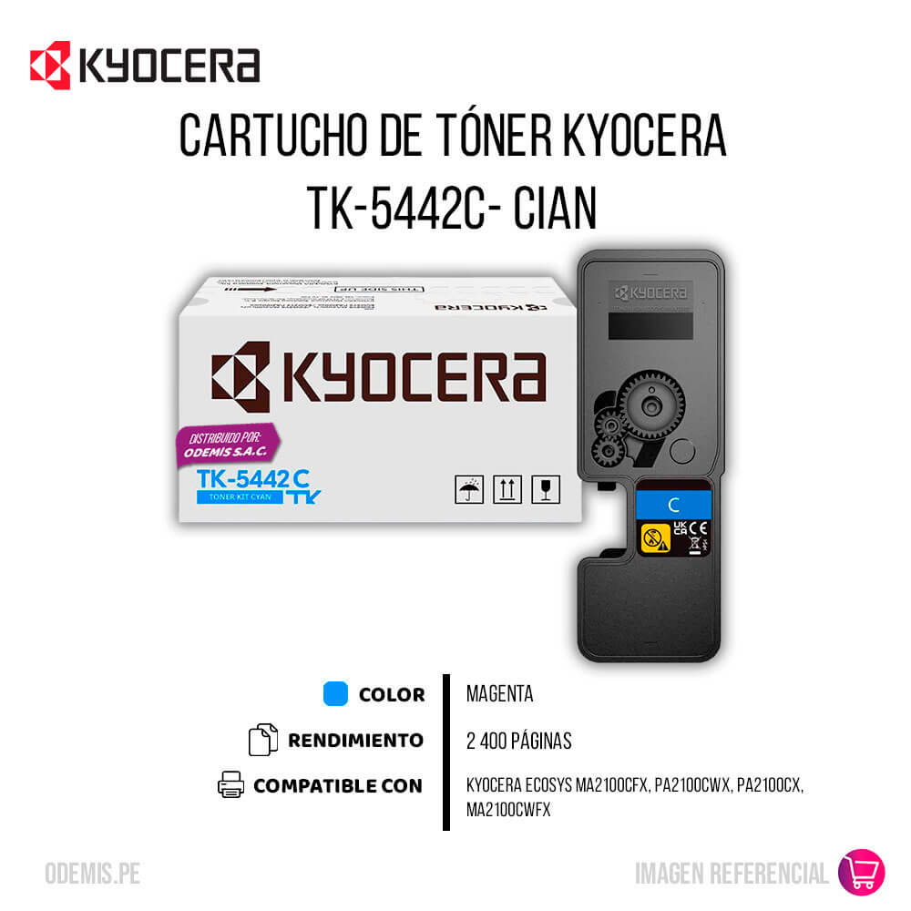 Tóner Kyocera TK-5442C Cian Original