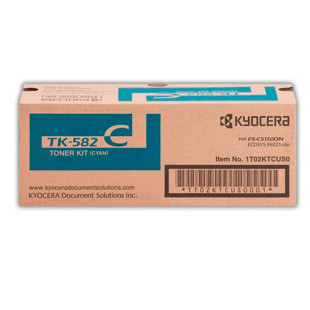 Toner Kyocera TK-582C Cian 2.8K Pág. FS-C5150DN Original