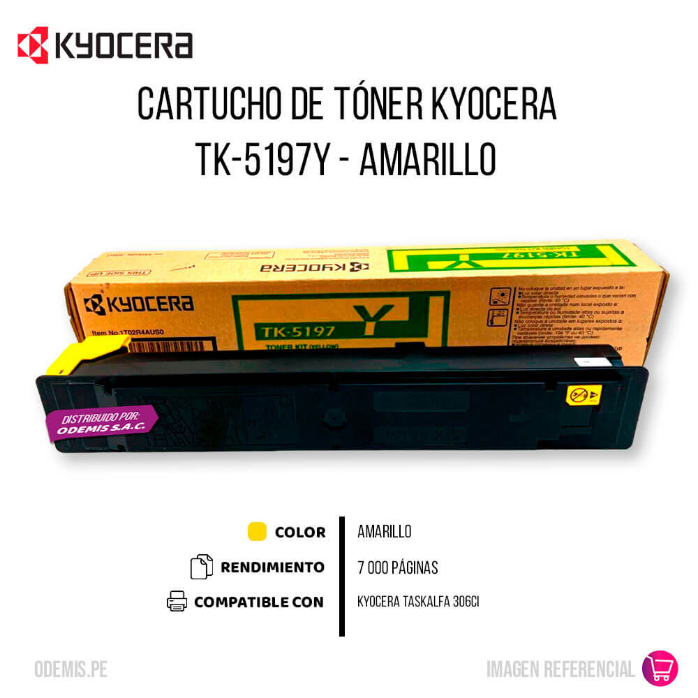 Toner Kyocera TK-5197Y Yellow 7K Pág. 306ci Original