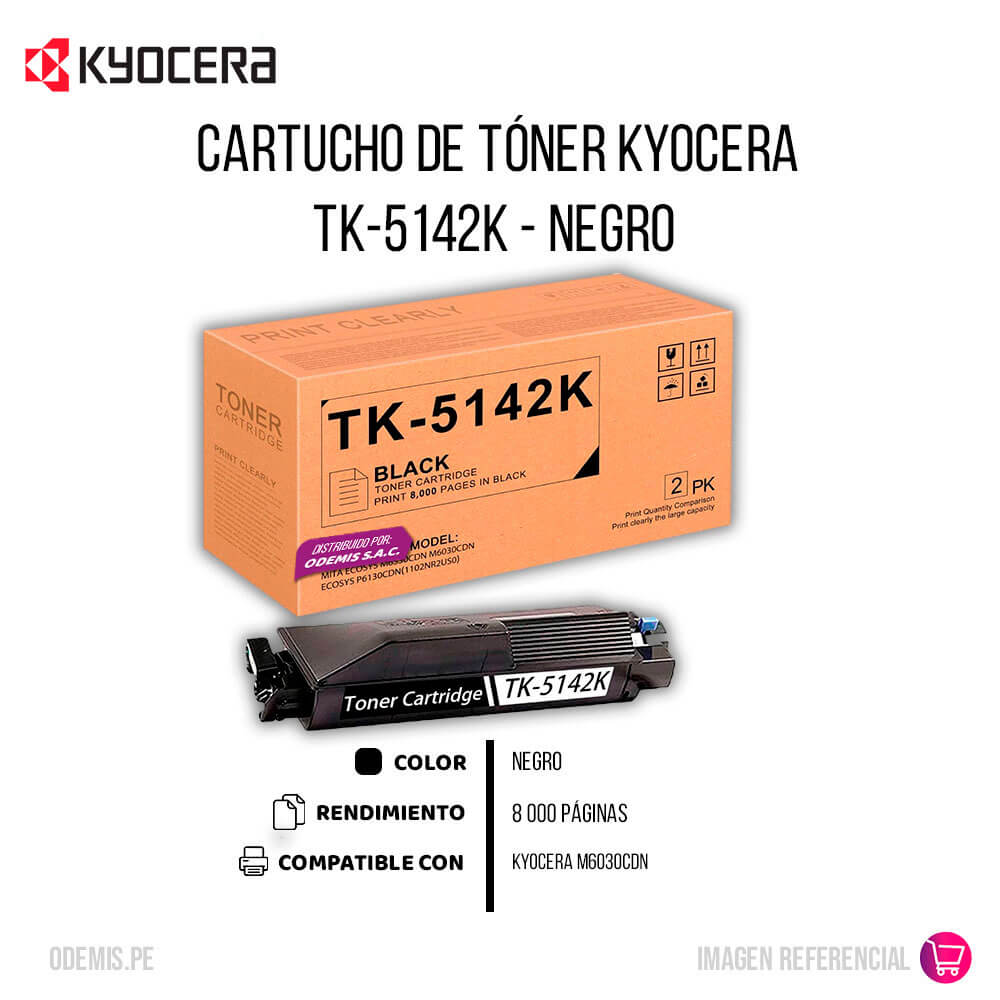 Toner Kyocera TK-5142K Negro 7K Pág. M6030cdn Original