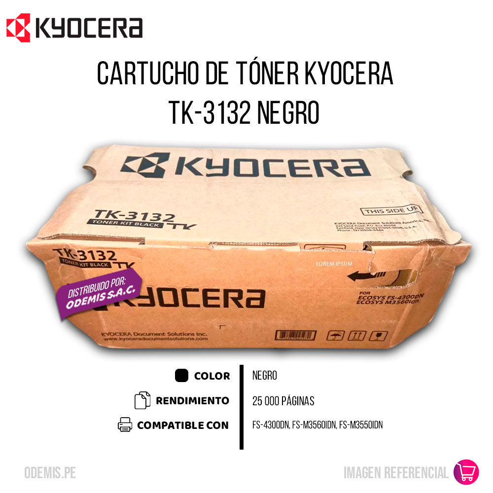 Tóner Kyocera TK-3132 Negro Original