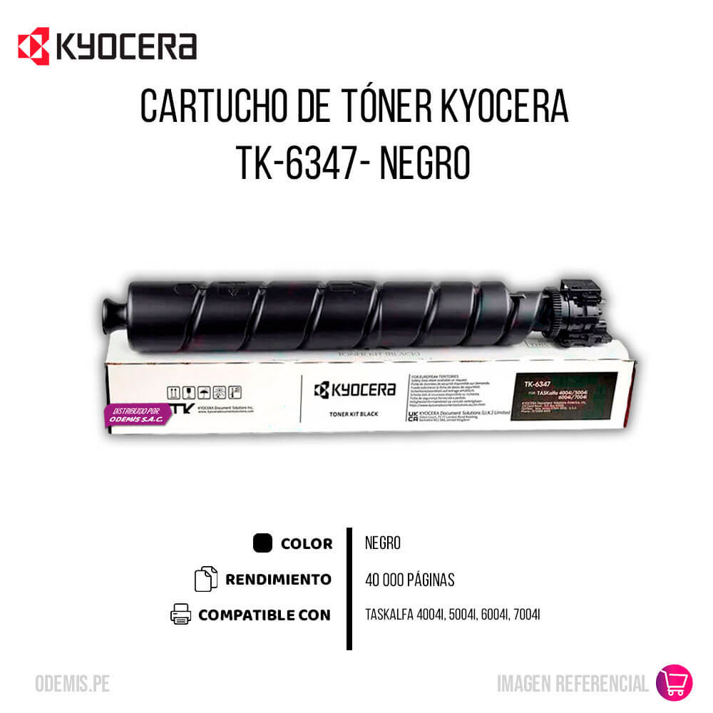 Toner Kyocera TK-6347 Negro 40K Pág. 6002I, 4005i Original