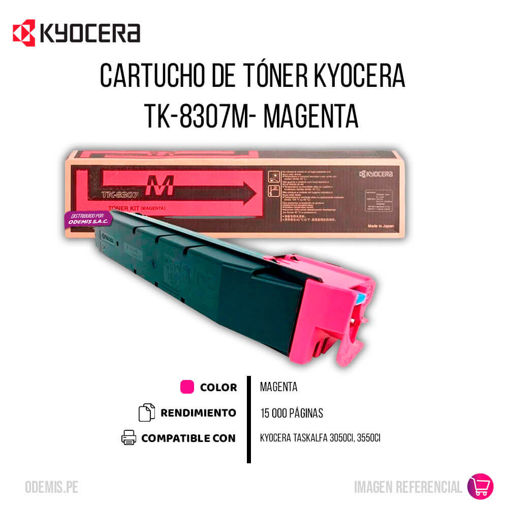 Toner Kyocera TK-8307M Magenta 15K Pág. 3050ci Original