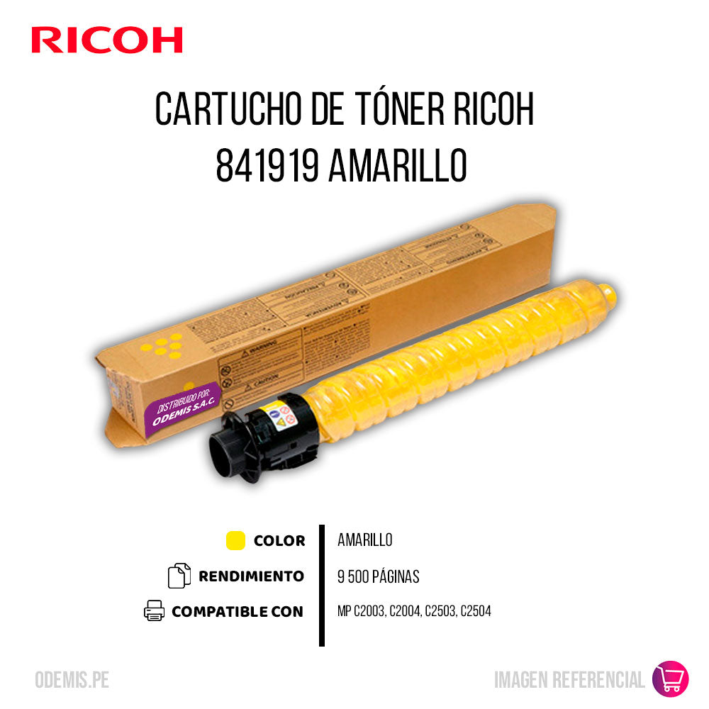 Toner Ricoh 841919 Yellow 9.5K Pág. MP C2003 Original