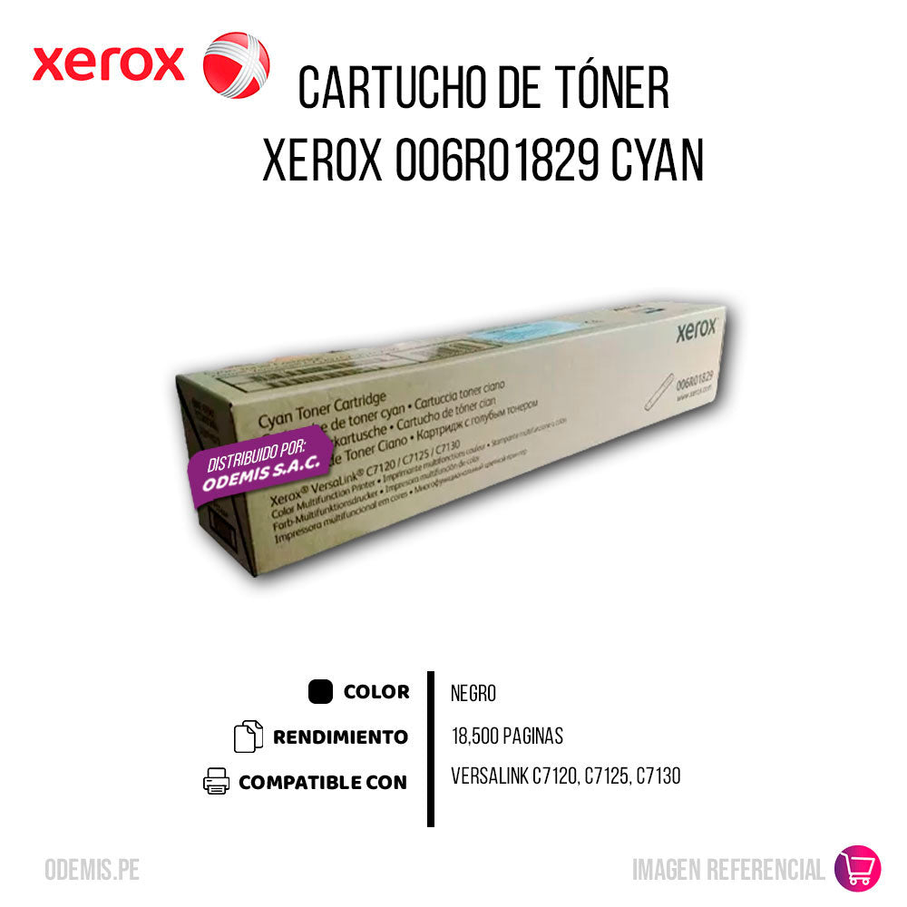 Toner Xerox 006R01829 Cyan 18.5K Pág. C7120, C7125 Original