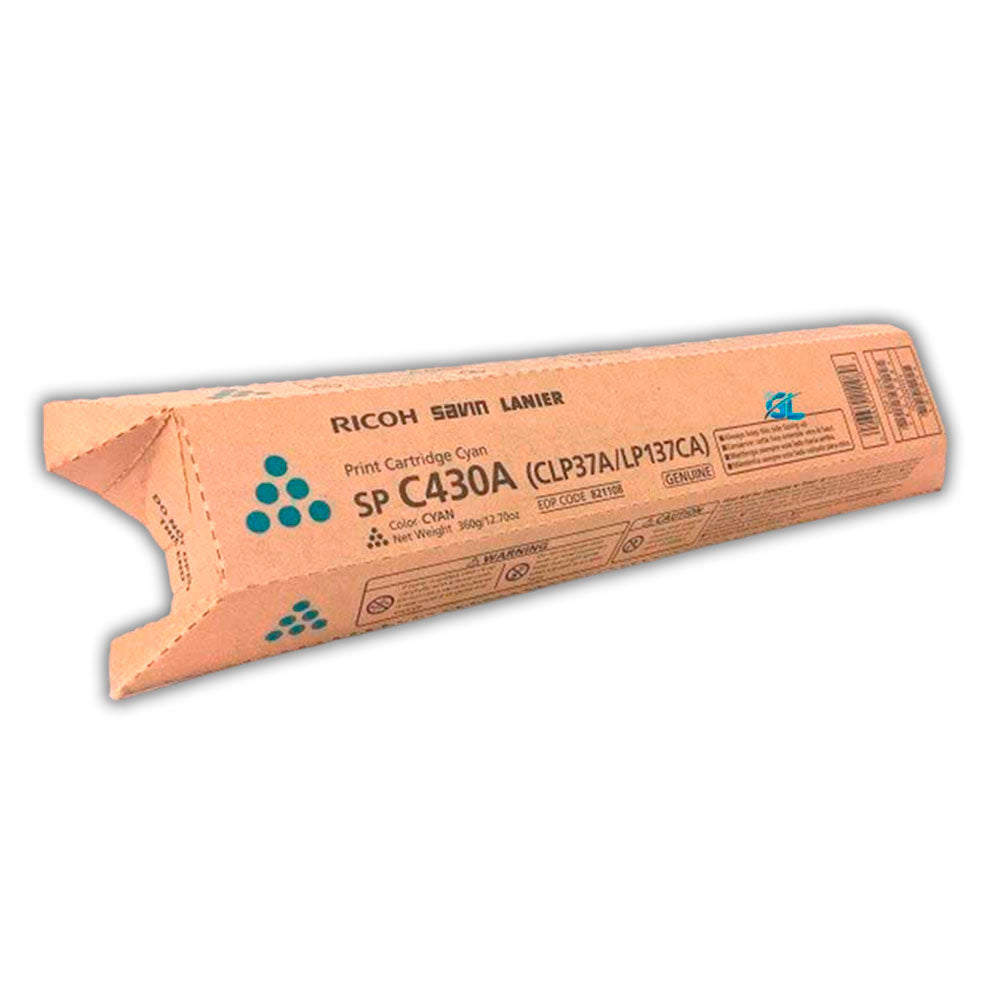 Toner Ricoh 821108 Cian 15K Pág. SP C430A, C431 Original