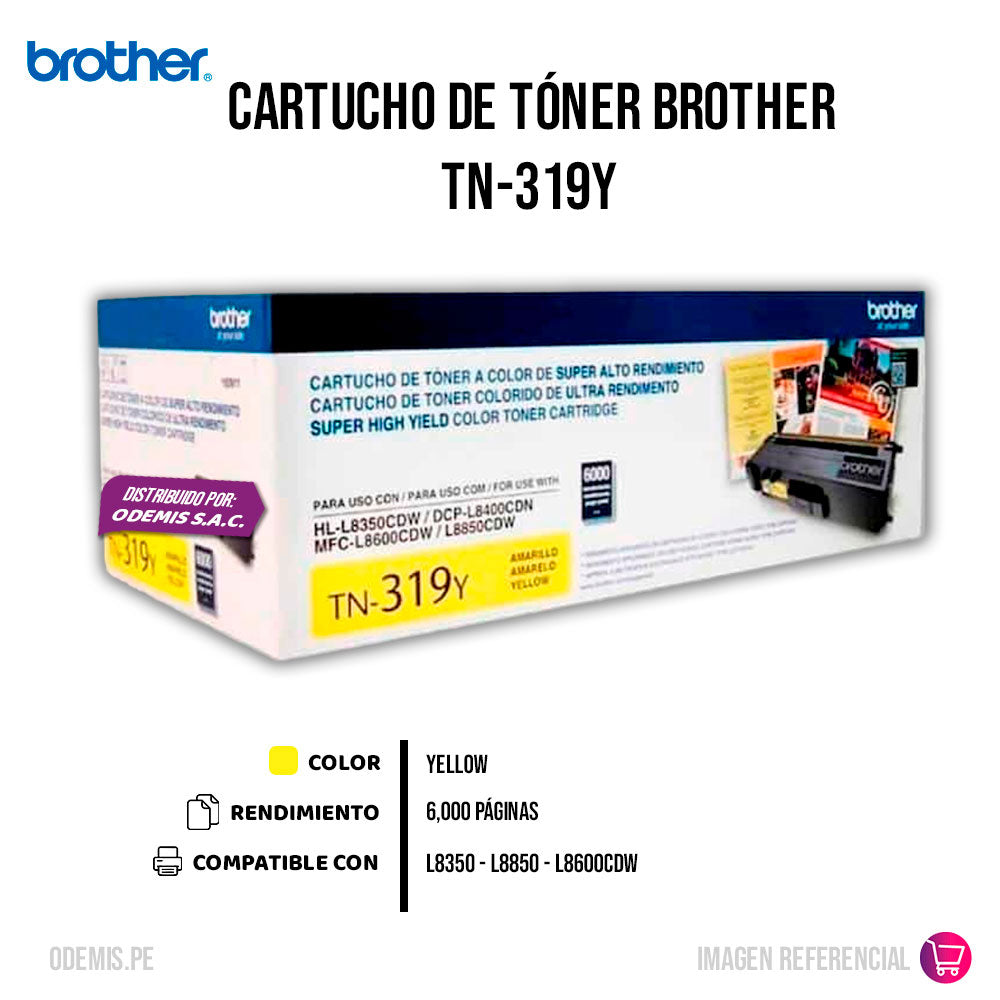 Toner Brother TN-319Y Yellow 6K Pág. Hl-L8350 Original