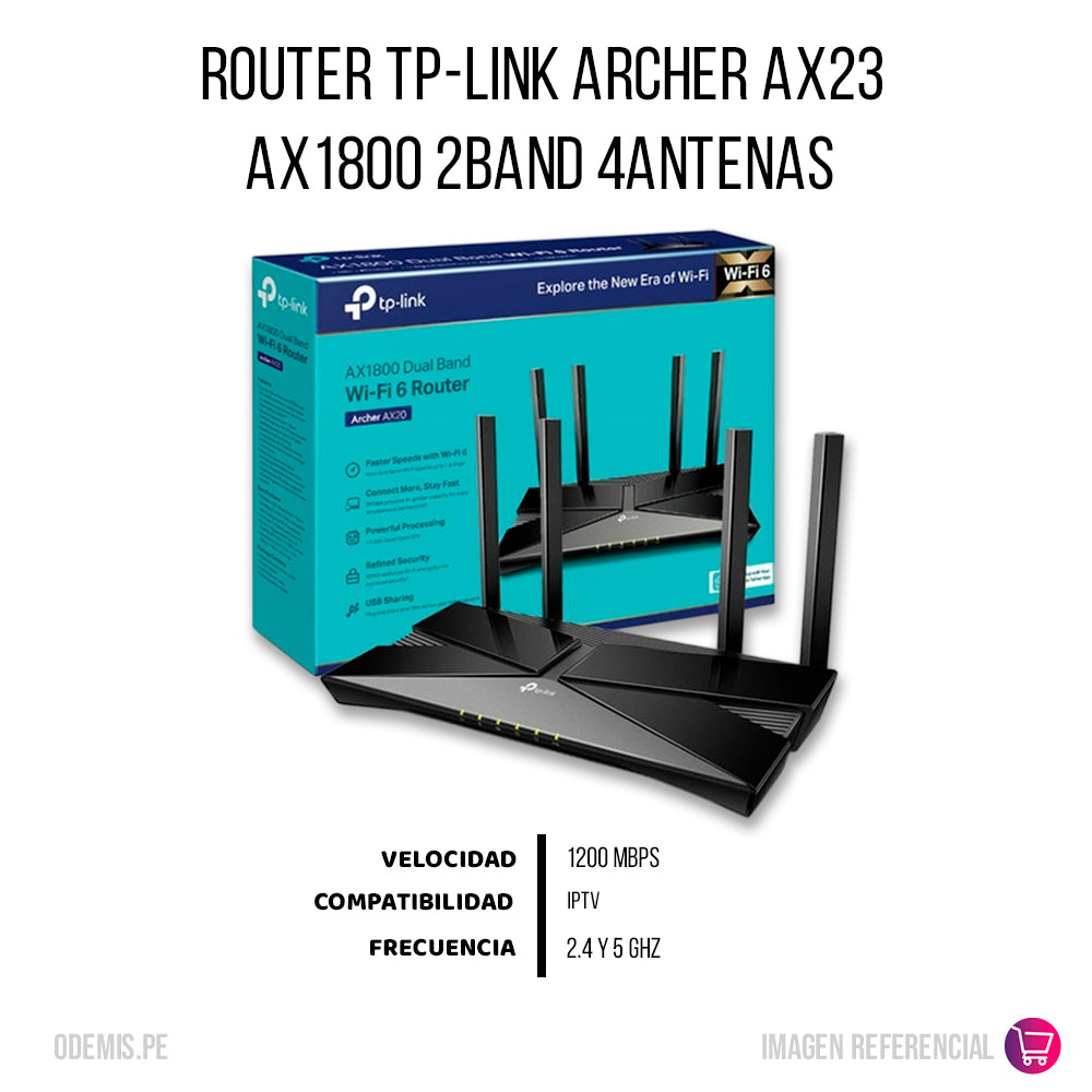 Router TP-Link Archer AX23 AX1800, 4 Antenas, 2 Bandas Original