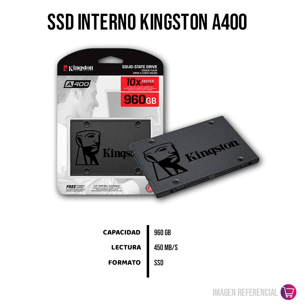 Unidad SSD Kingston A400 960GB SATA 2.5″ Original