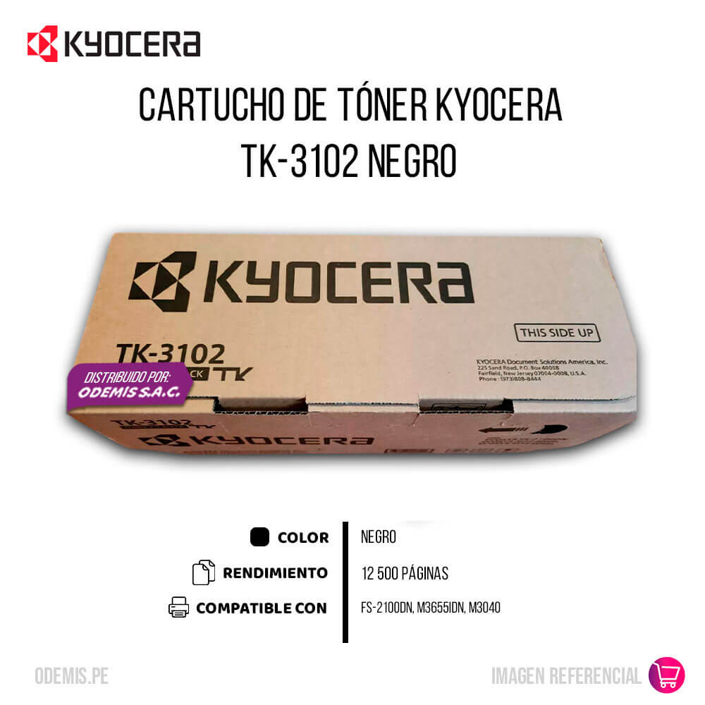 Toner Kyocera TK-3102 Negro 12.5K Pag FS-2100DN Original