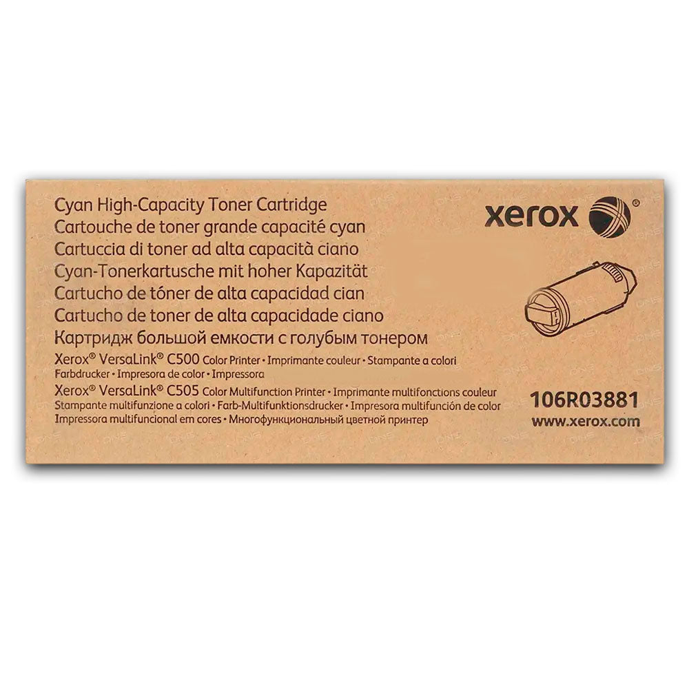 Toner Xerox 106R03881 Cian 5.2K Pag VersaLink C500 Original