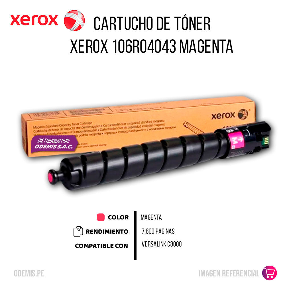 Toner Xerox 106R04043 Magenta 7600 Pág. C8000 Original