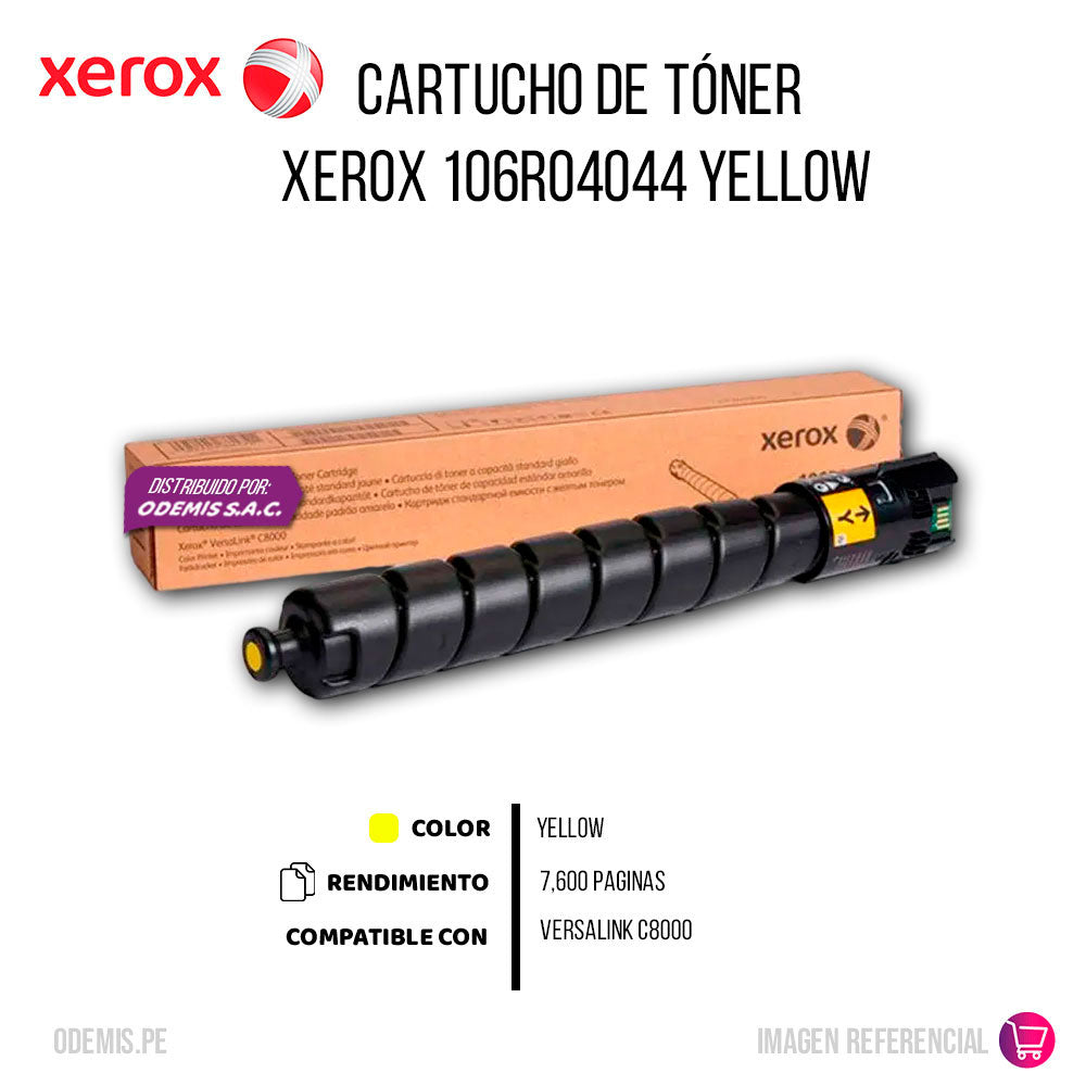 Toner Xerox 106R04044 Amarillo 7600 Pág. C8000 Original