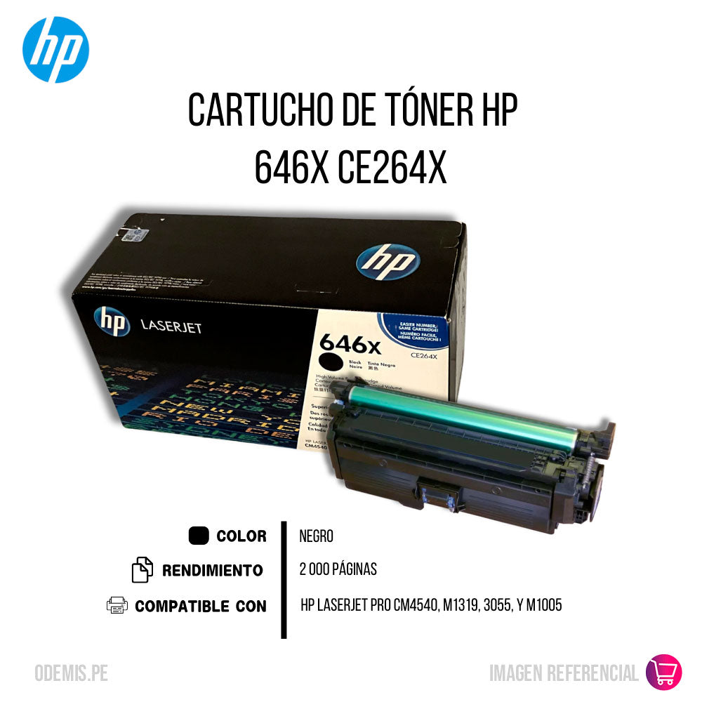 Toner Hp 646X Negro Ce264X 17K Pág. CM4540 Original