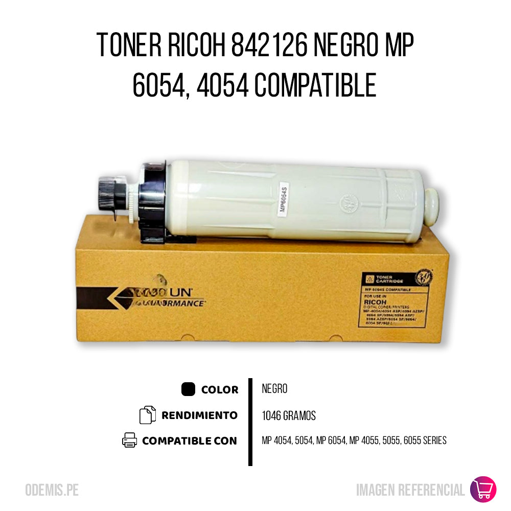 Toner Ricoh 842126 Negro 37K Pág. MP6054. MP5050 Compatible