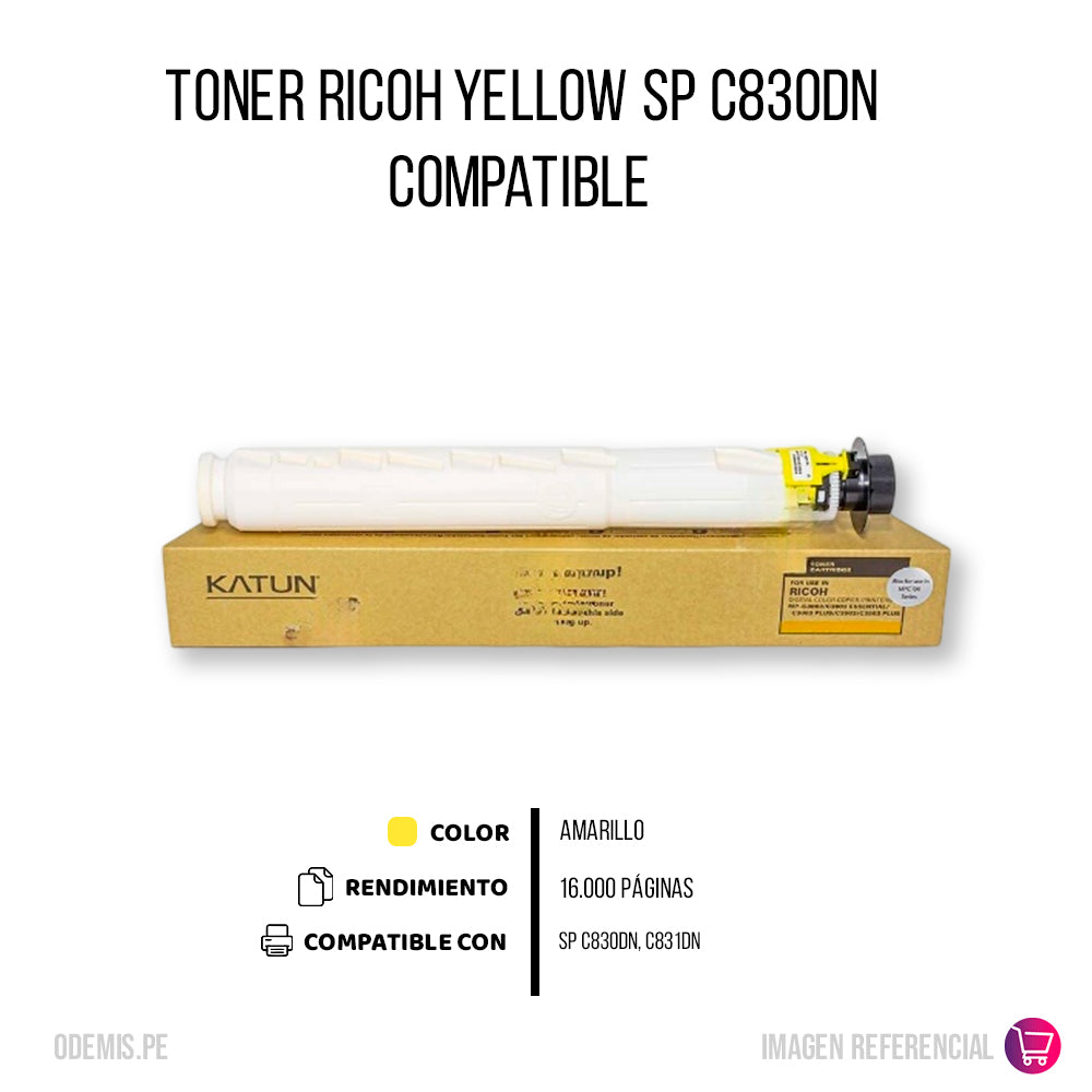 Toner Ricoh 821182 Yellow 16K Pág. SP-C830DN Compatible