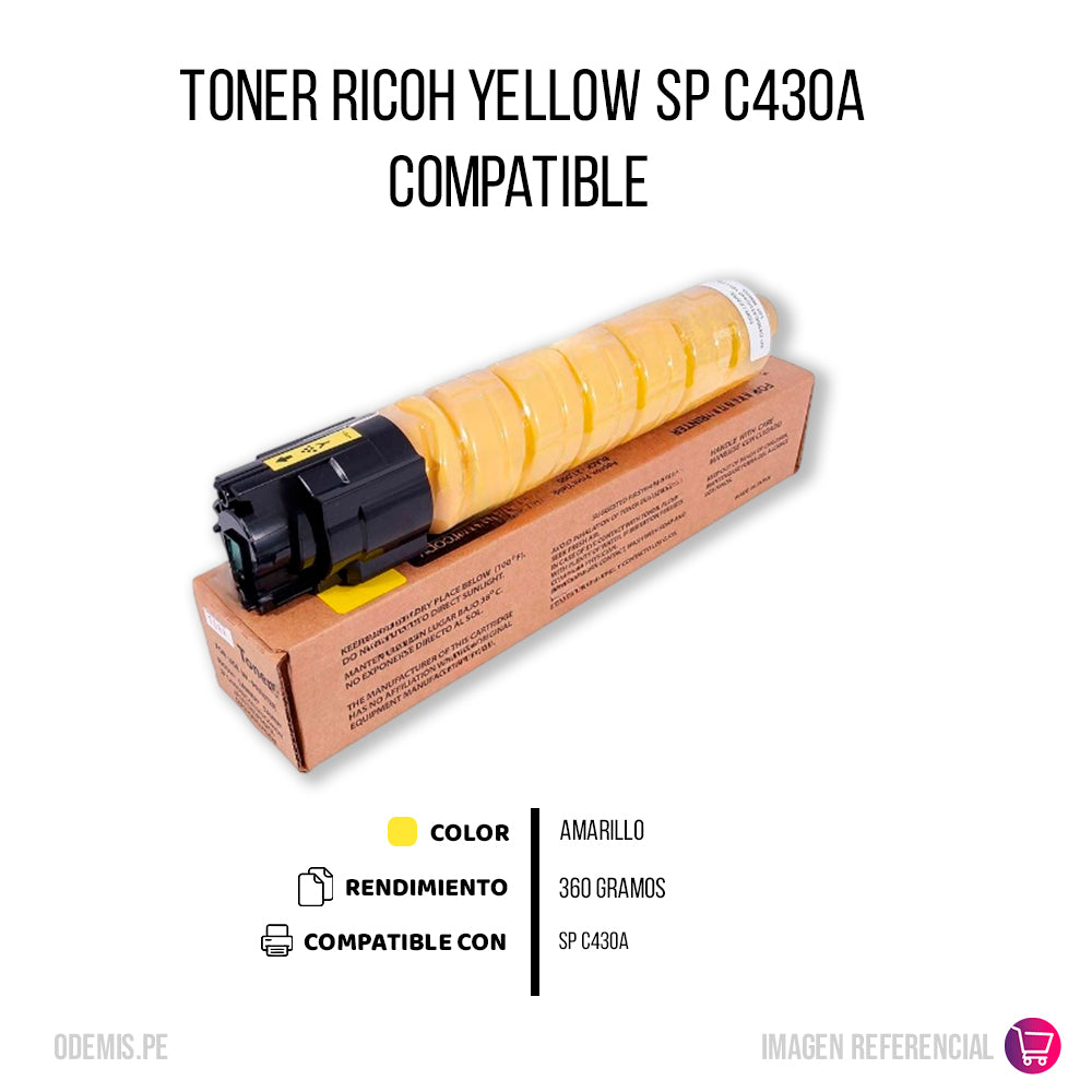 Toner Ricoh 821106 Yellow 360g SP-C430A. SP-C431 Compatible