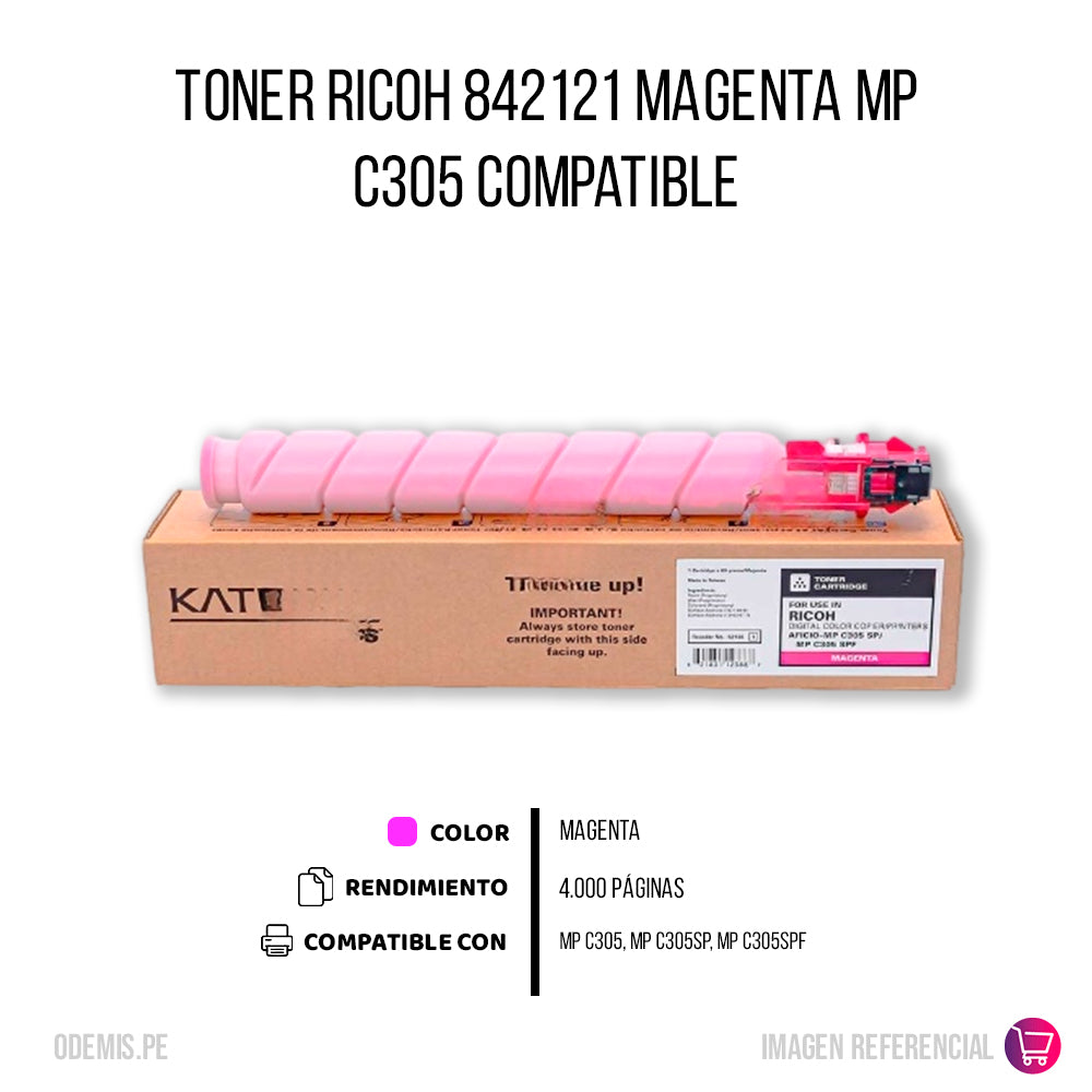 Toner Ricoh 841592 Magenta 83g MP C305 Compatible