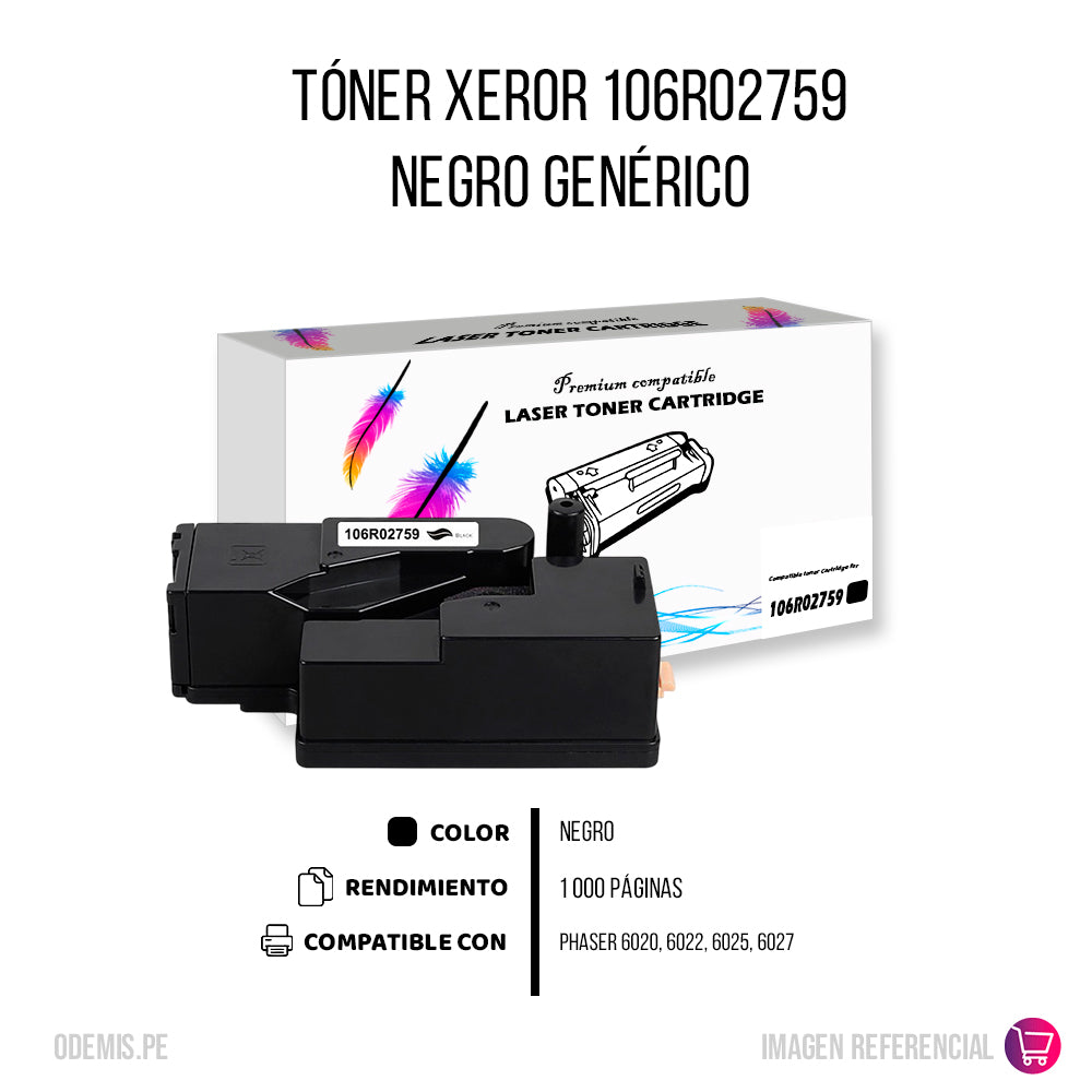 Toner Xerox 106R02759 Negro 2K 6020. 6025 Compatible
