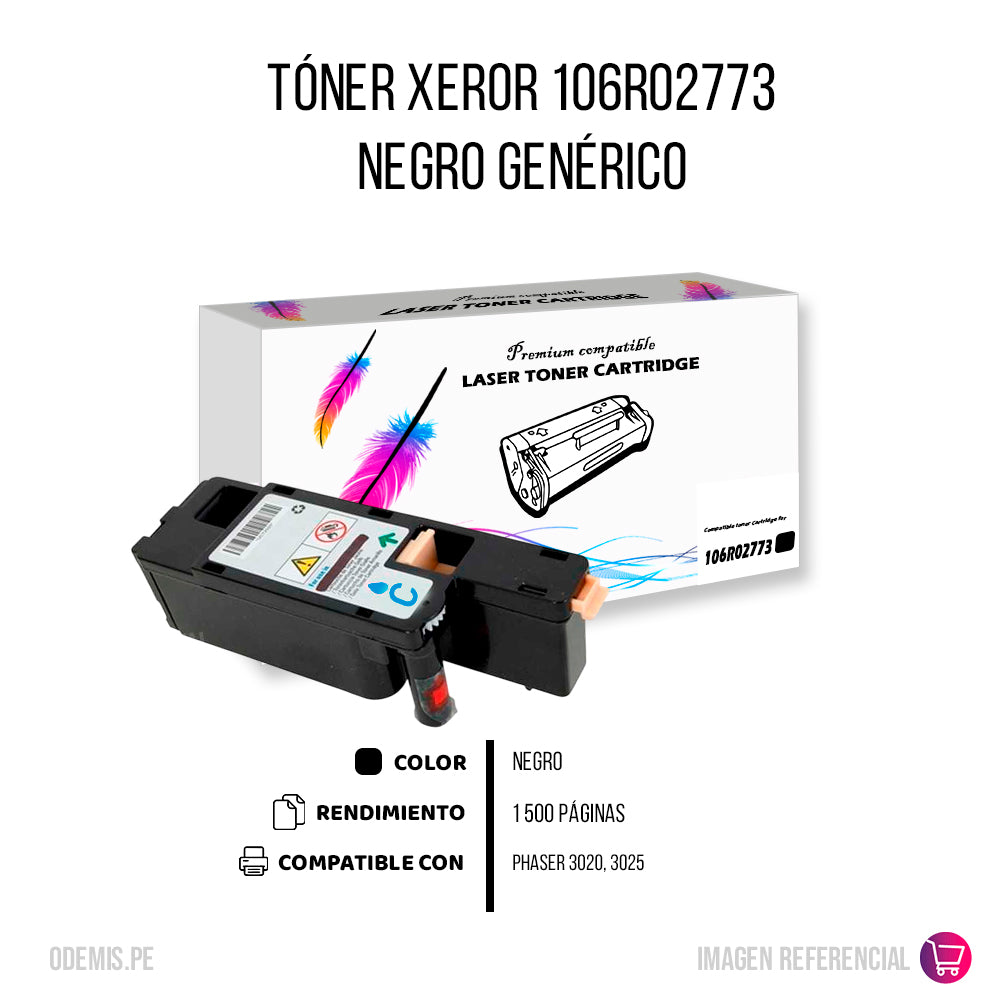 Toner Xerox 106R02773 Negro 1.5K Pág. 3020. 3025 Compatible