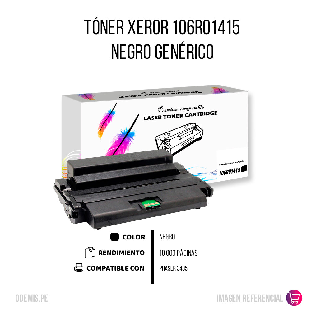 Toner Xerox 106R01415 Negro 10K Pág. 3435 Compatible