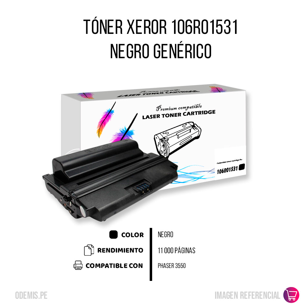 Toner Xerox 106R01531 Negro 11K Pág. WC 3550 Compatible