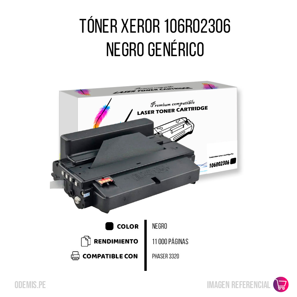 Toner Xerox 106R02306 Negro 11K Pág. 3320 Compatible