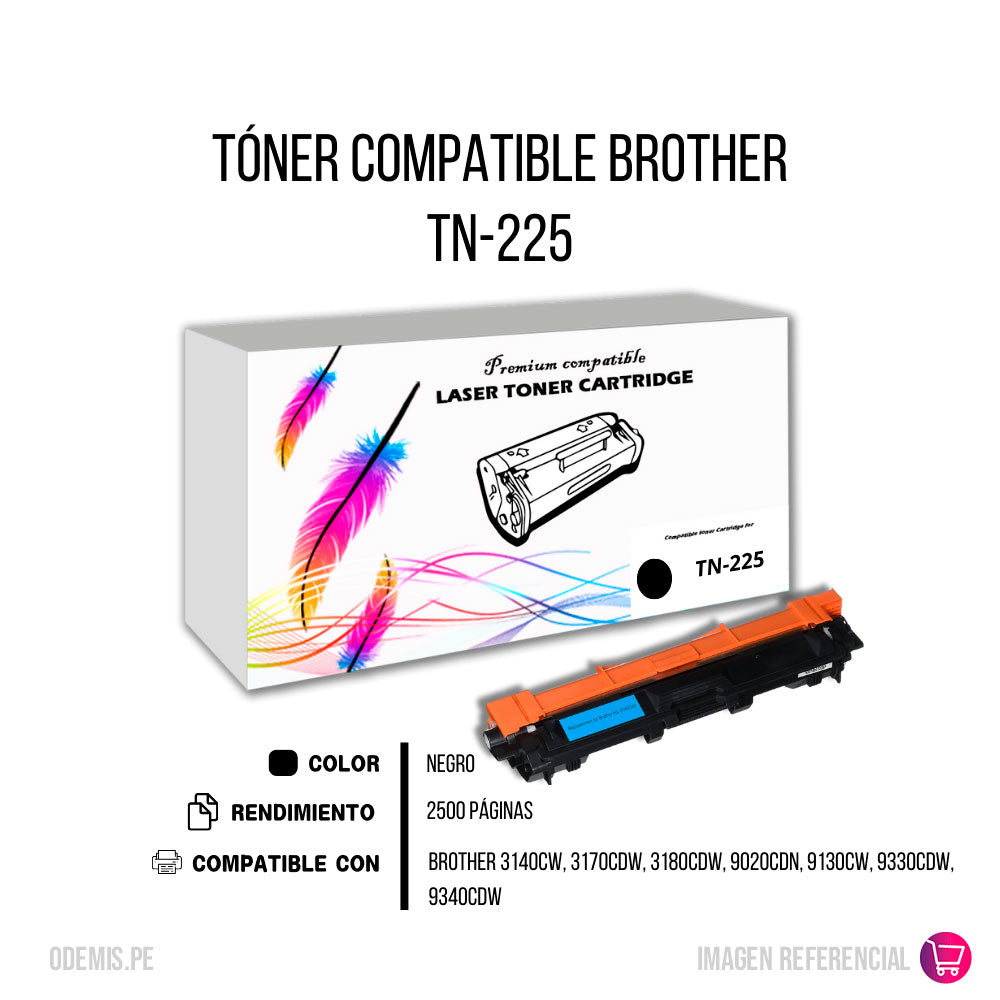 Toner Brother TN-225 Negro 2.5K Pág. HL 3140CW Compatible
