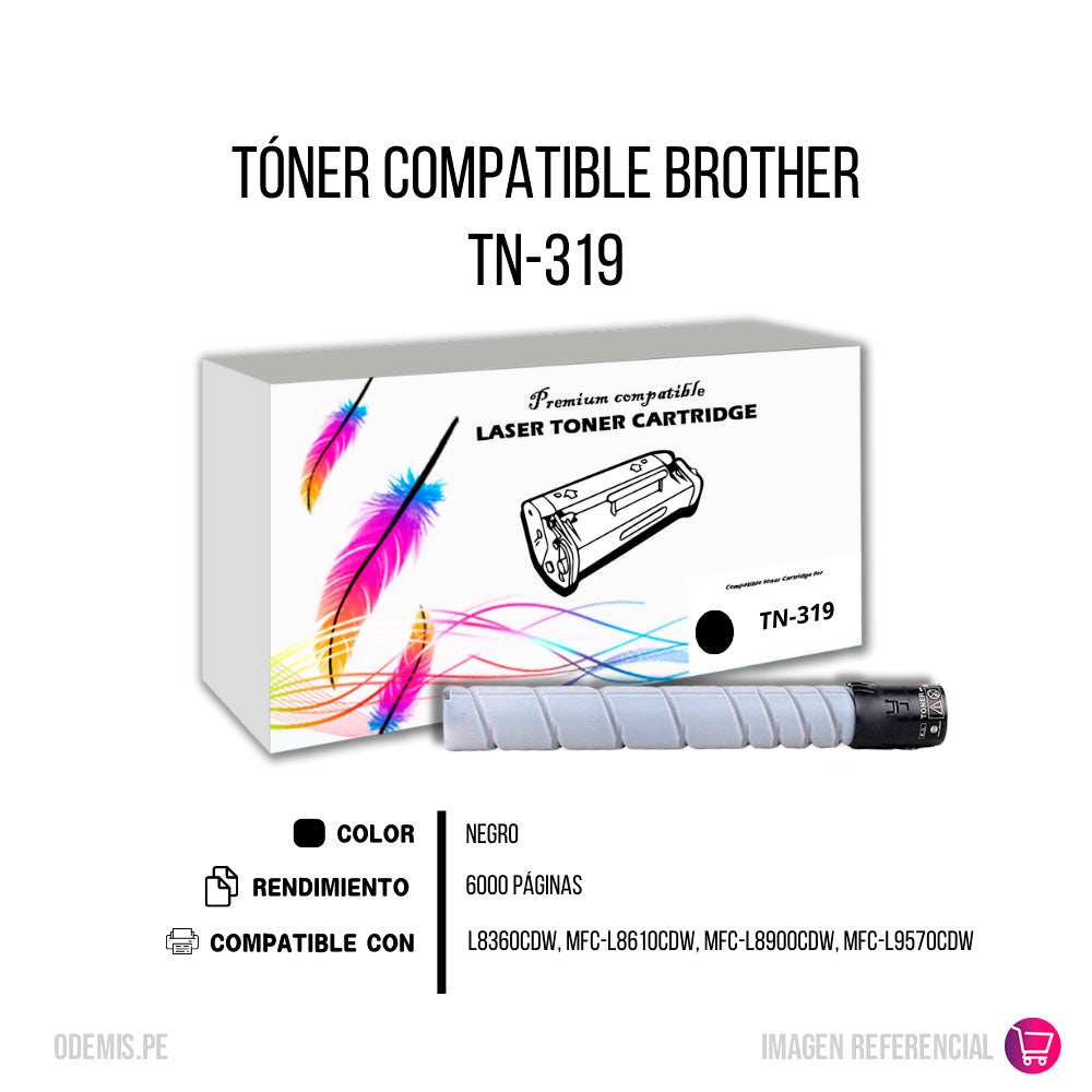 Toner Brother TN-319 Negro 6K Pág. L8350. L8850 Compatible