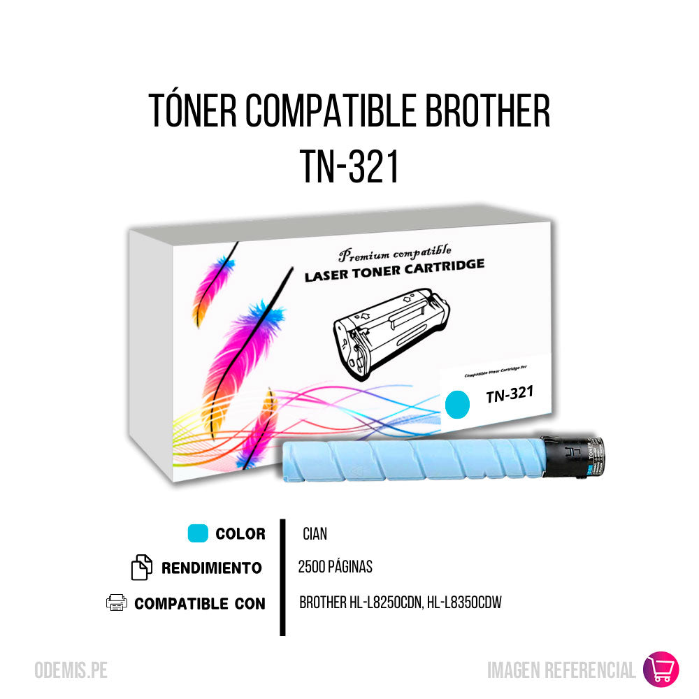 Toner Brother TN-321 Cian 2.5K Pág. HL-L8250CDN Compatible