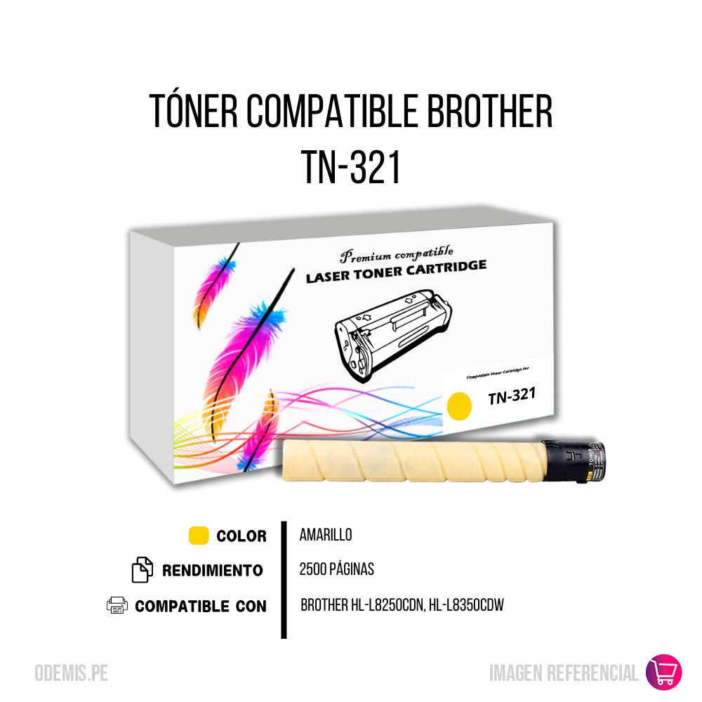 Toner Brother TN-321 Yellow 2.5K Pág. HL-L8250CDN Compatible