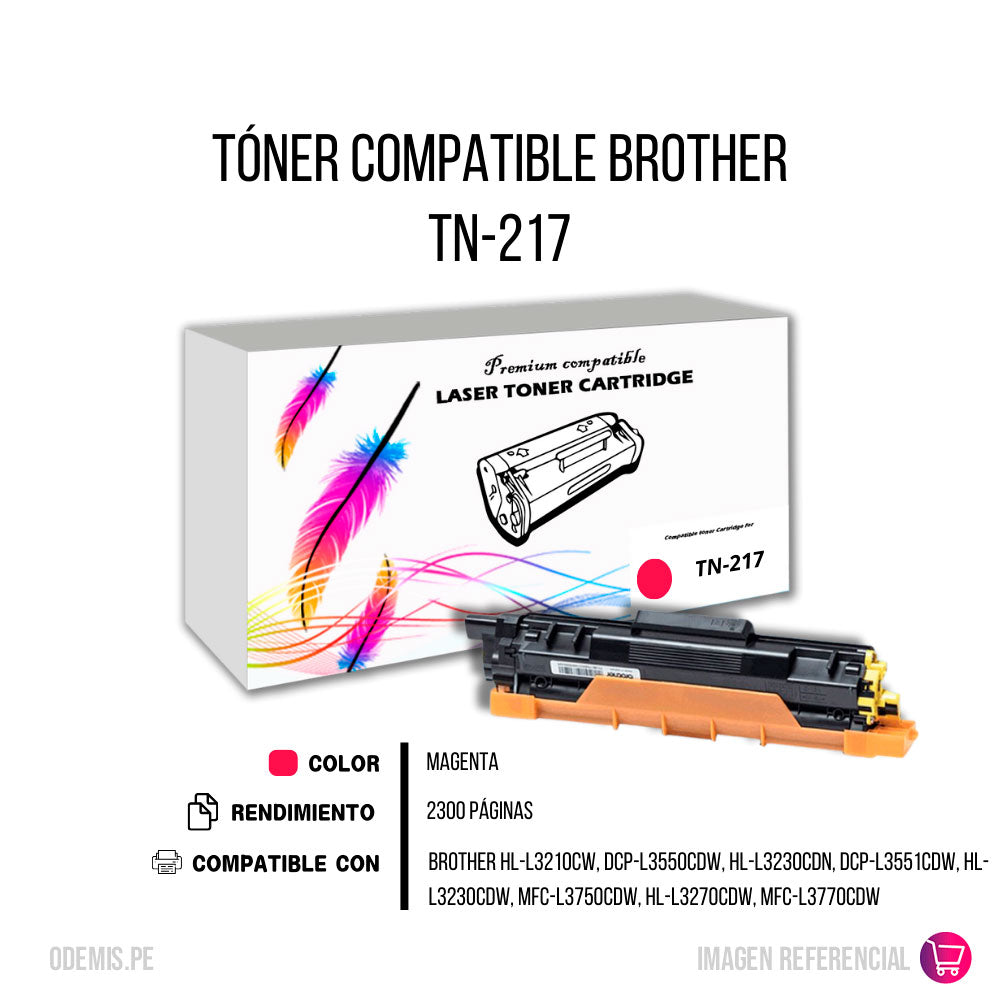 Toner Brother TN-217 Magenta 2.3K Pág. Hl-L3210 Compatible