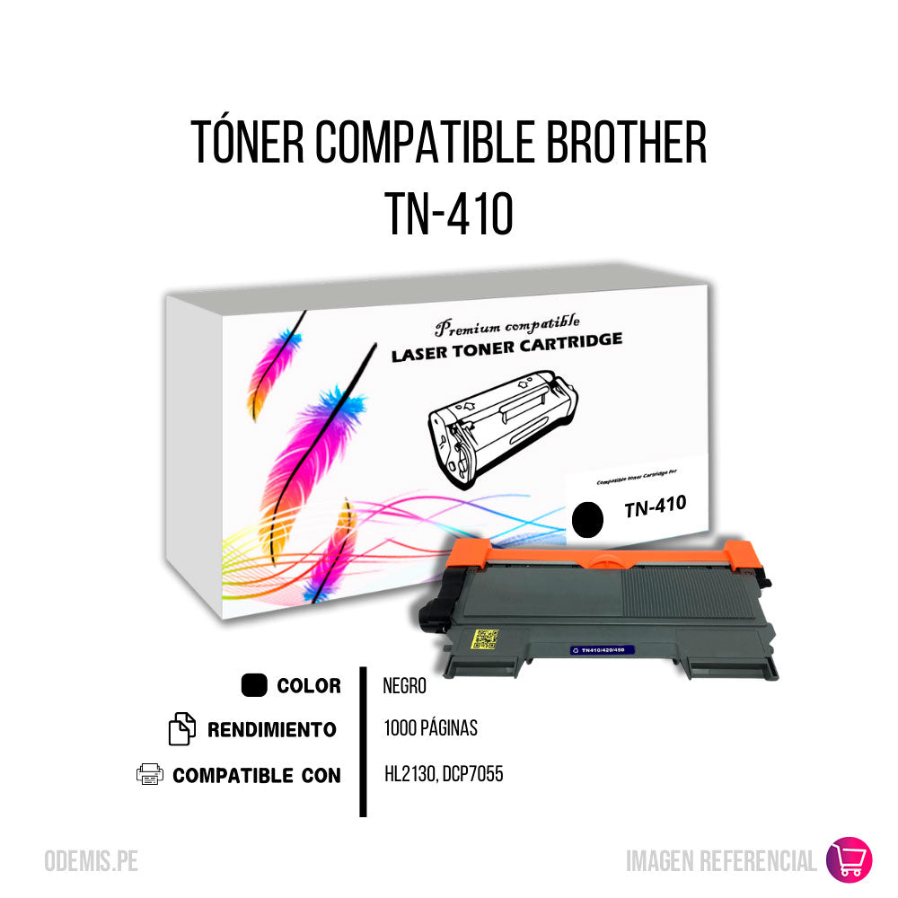 Toner Brother TN-410 Negro 1K Pág. DCP-7055 Compatible