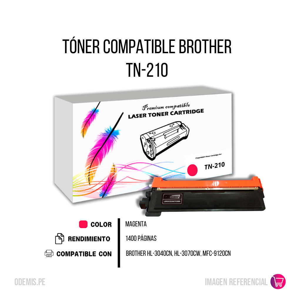 Toner Brother TN-210 Magenta 1.4K Pág. HL-3040CN Compatible