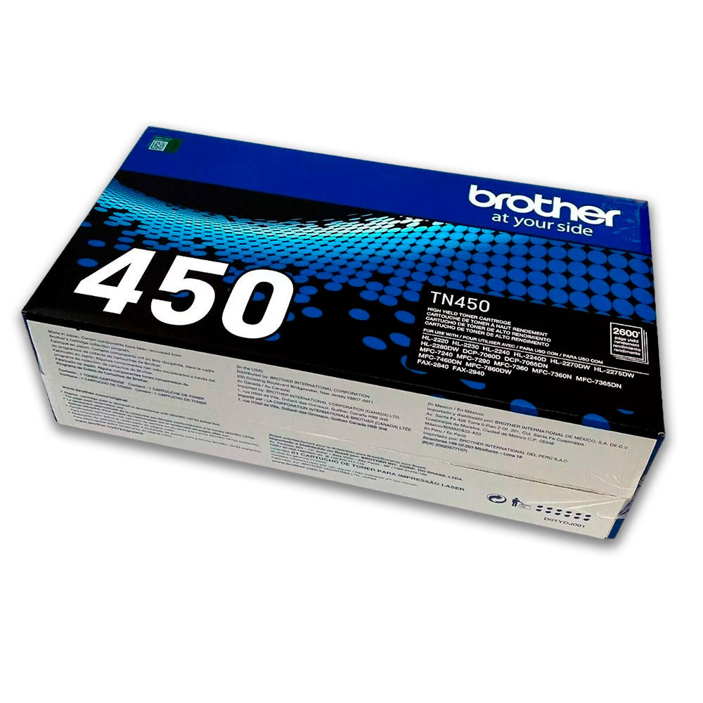 Toner Brother Tn450 Negro 2600 Pág. DCP7060D Original