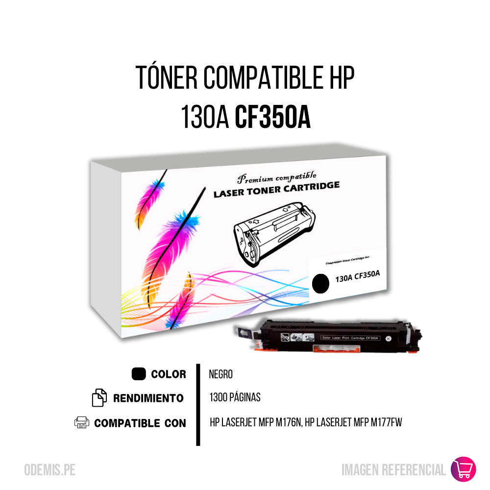 Toner Hp 130A Black CF350A 1.3K Pág. HL MFP M176n Compatible