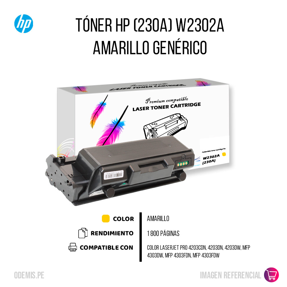 Toner Hp 230A Yellow W2302A 1.8K Pág. 4203 Compatible