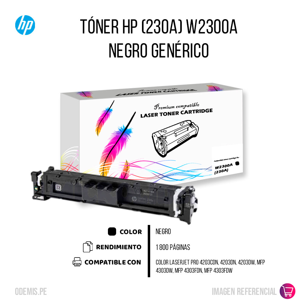 Toner Hp 230A Black W2300A 2K Pág. 4203 Compatible