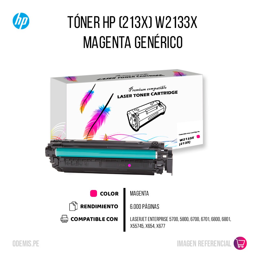 Toner Hp 213X Magenta W2133X 6K Pág. 5700 Compatible