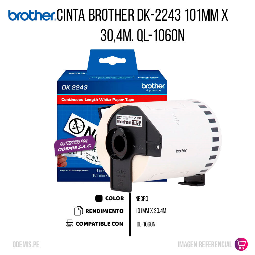 Cinta Brother Dk-2243 101mm x 30,4m. QL-1060N Original