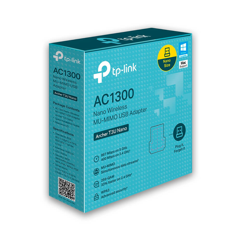 Adaptador Archer T3U Nano AC1300 MU-MIMO