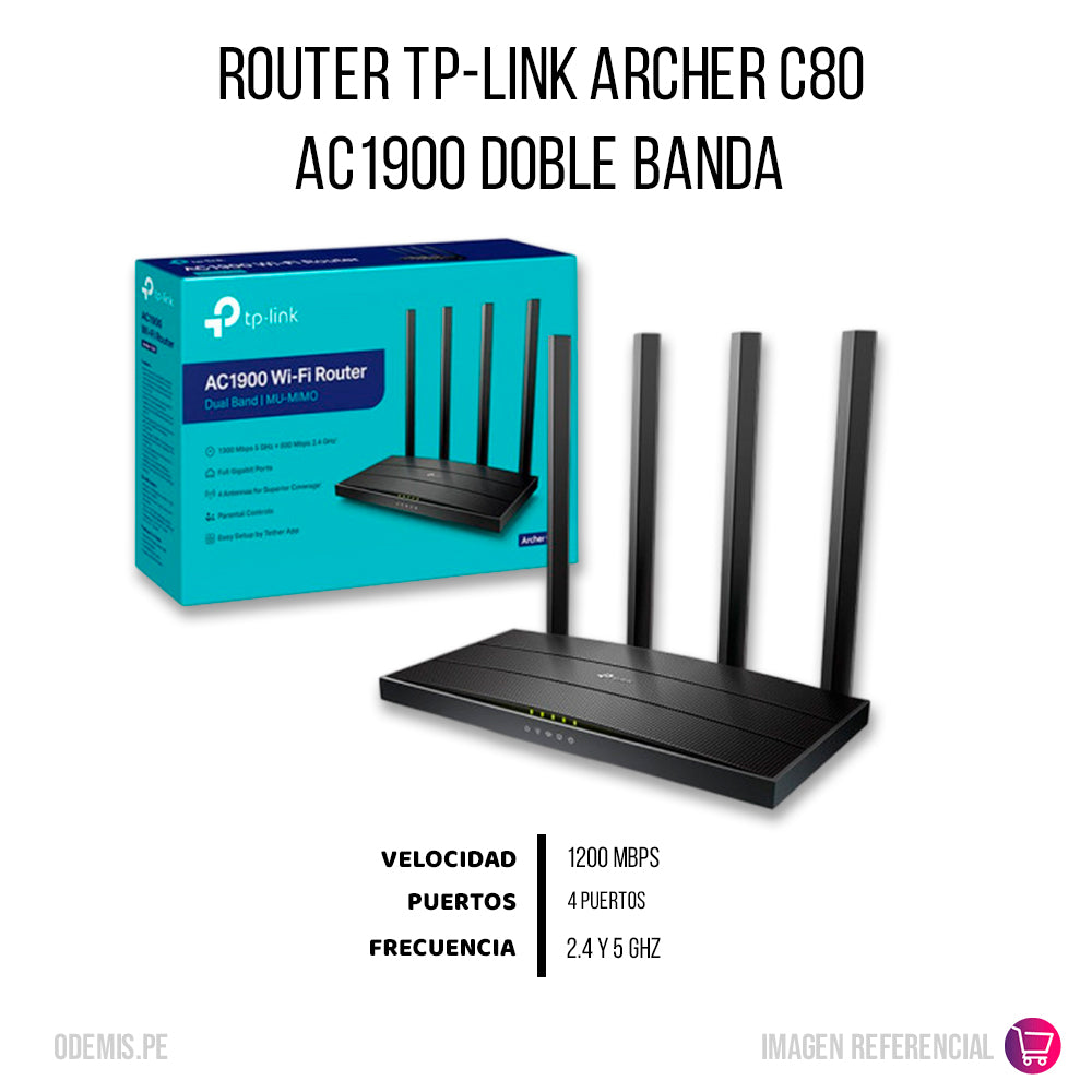 Router Tp-Link C80 Ac1900 5 GHz: 1300 Mbps Calidad